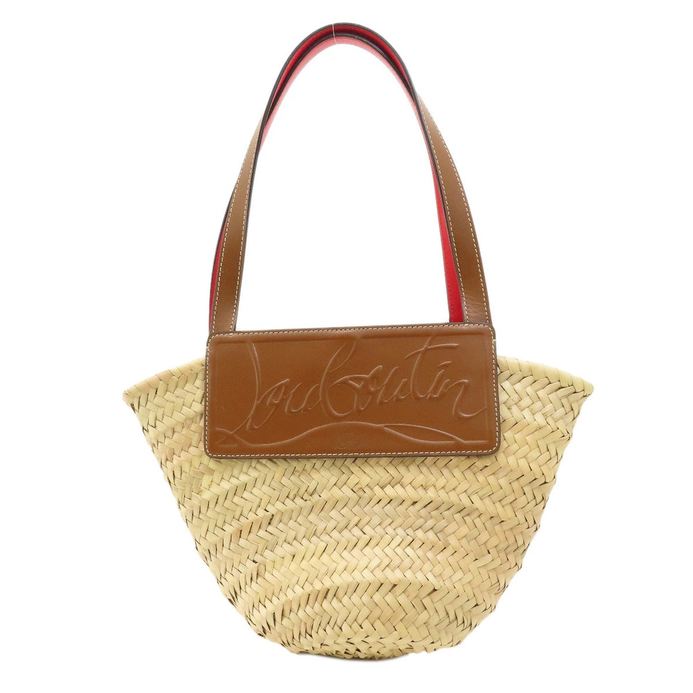 Christian Louboutin Basket Straw Tan Bag Tote